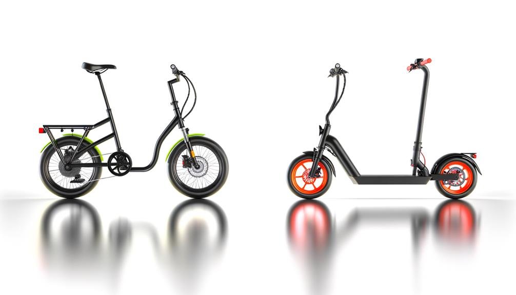 comparing bike and scooter design