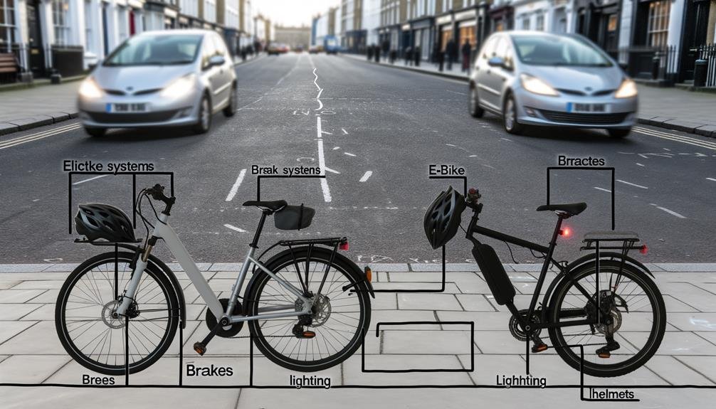 comparing e bike and traditional bike safety