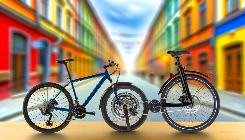 comparing e bikes and bicycles