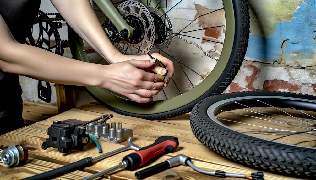 fixing a detached e bike wheel